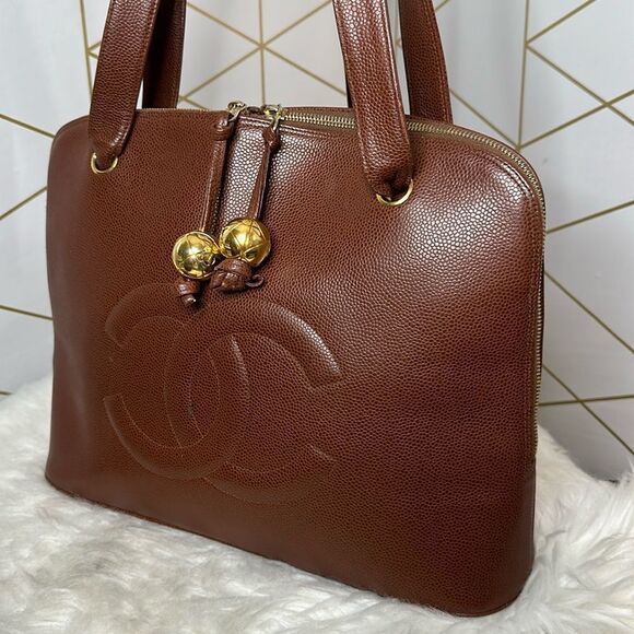 💯Authentic Chanel Caviar Double Zipped Handbag🍀 - Picture 15 of 17